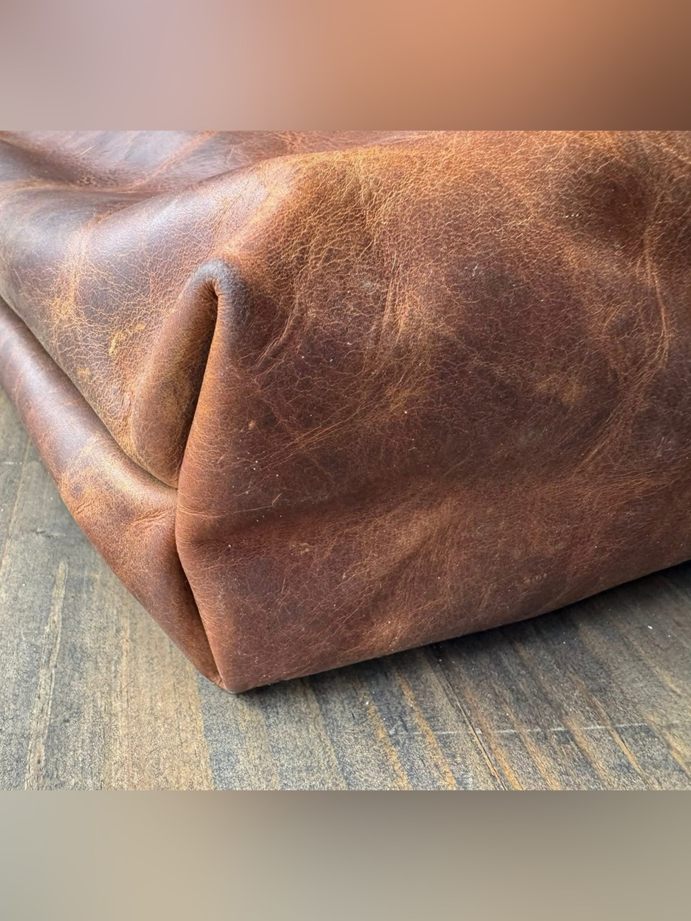 Classic Brown Leather Tote Bag - Picture 4 of 15